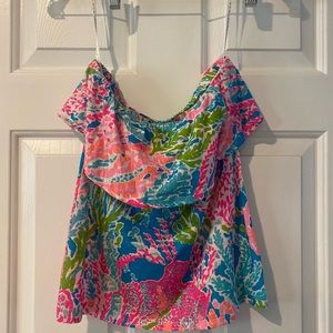 Lilly Pulitzer strapless top